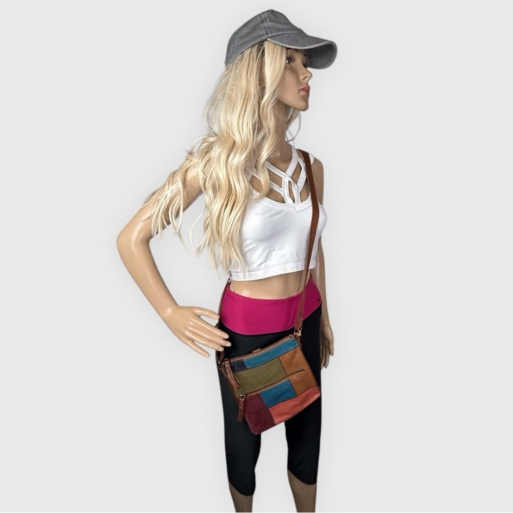 The Sak Brown And Multicolored Patchwork Crossbod… - image 4